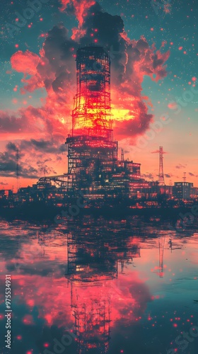 nuclear glitchcore wallpaper