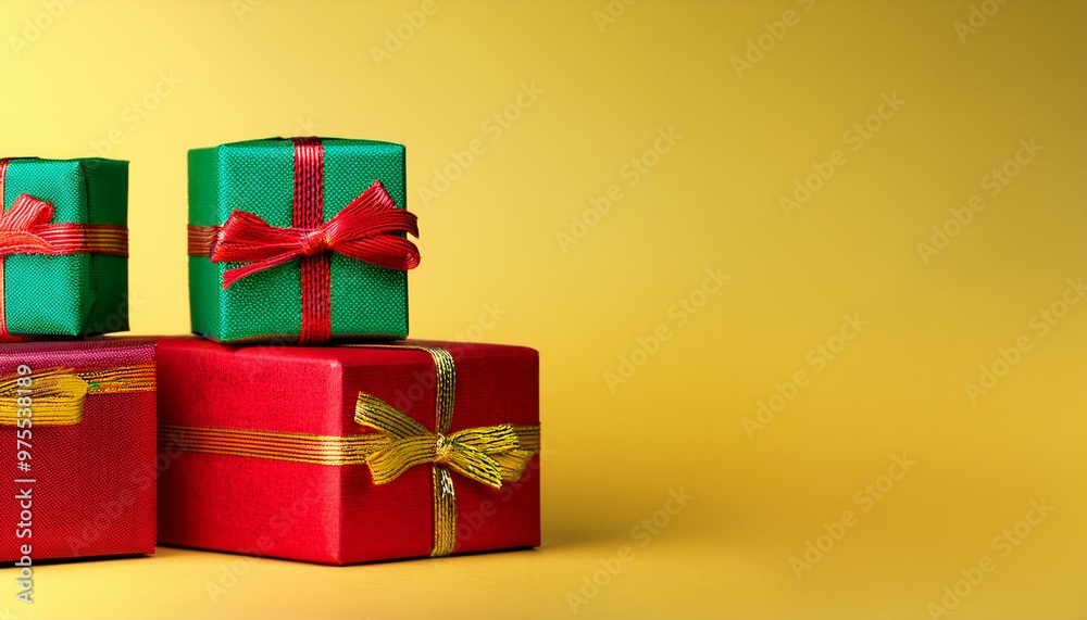 Geschenk Hintergrund Grün Gelb Rot Violette Geschenk Hintergrund Grün Gelb Rot Violette