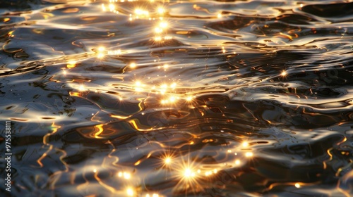 The evening sunlight reflecting on the water resembles a person s emotions photo