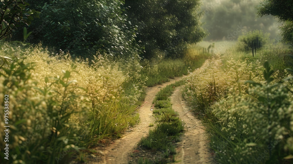 Fototapeta premium The Path to Rural Field Nature