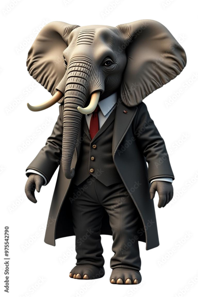funny Elephant Man on Isolated transparent background png. generated with AI funny Elephant Man on Isolated transparent background png. generated with AI