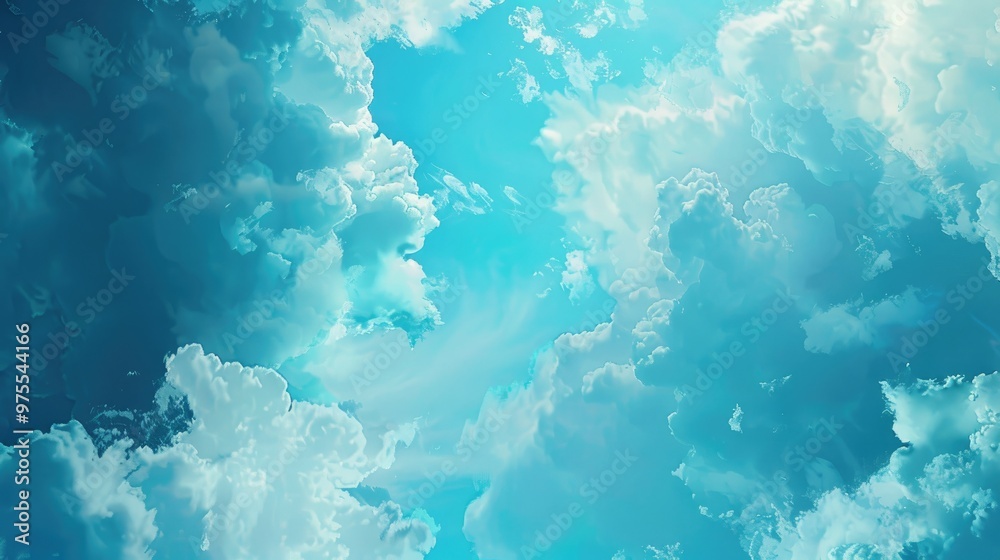 Tranquil sky idea with lovely azure clouds Tranquil sky idea with lovely azure clouds