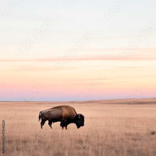 Bison in der Weite photo