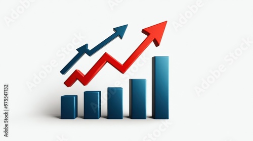 Modern financial growth chart illustrating upward trends with vibrant colors and clear graphs representing progress.