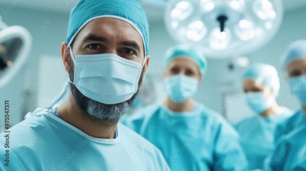 Skilled surgeon and team in operating room, focused on patient care and performing intricate surgical procedures. Skilled surgeon and team in operating room, focused on patient care and performing intricate surgical procedures.