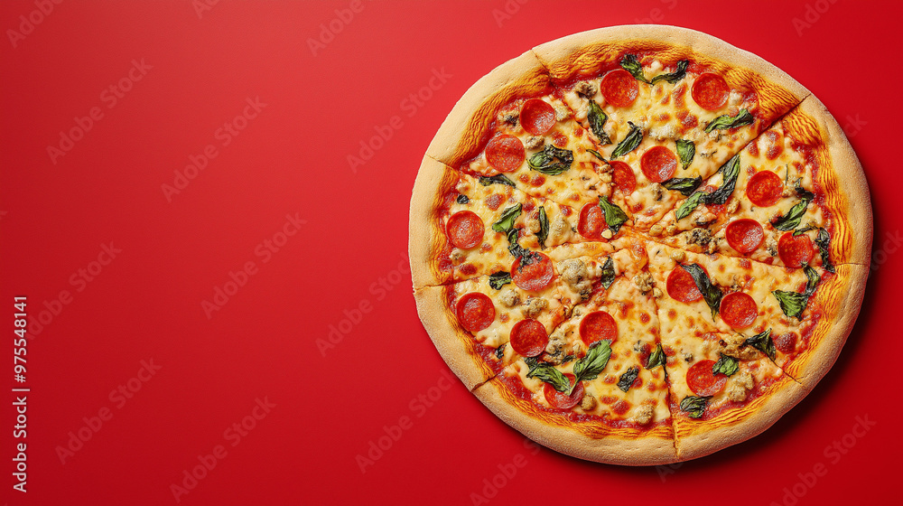 roma pizza on ared background roma pizza on ared background
