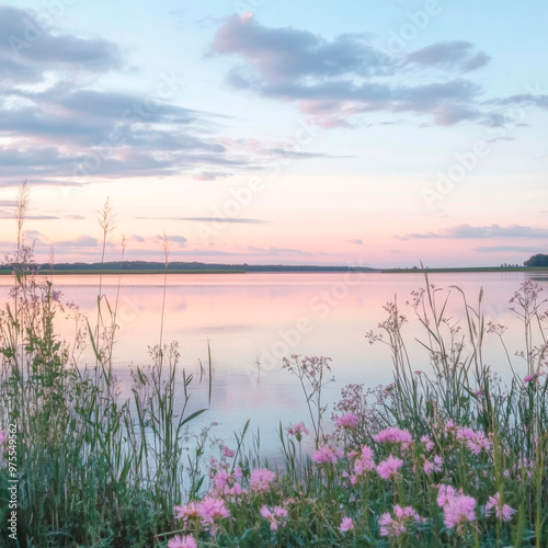 Blüten am See