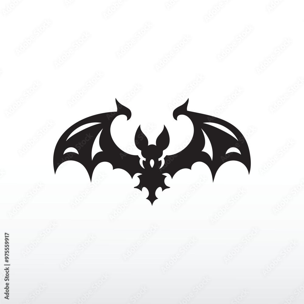 black bat silhouette clipart sublimation printable 2d flat vector illustration on white background black bat silhouette clipart sublimation printable 2d flat vector illustration on white background