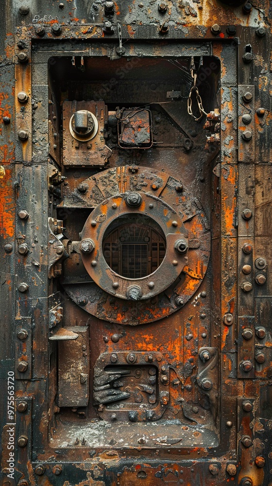 Rusty Industrial Metal Texture: Close-Up of Weathered Machinery Rusty Industrial Metal Texture: Close-Up of Weathered Machinery