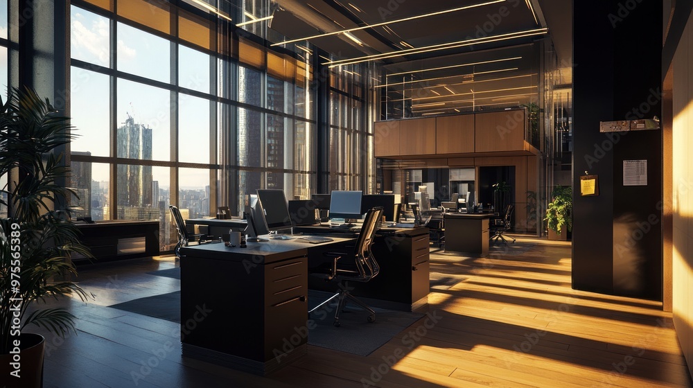 Modern Office with City View Modern Office with City View