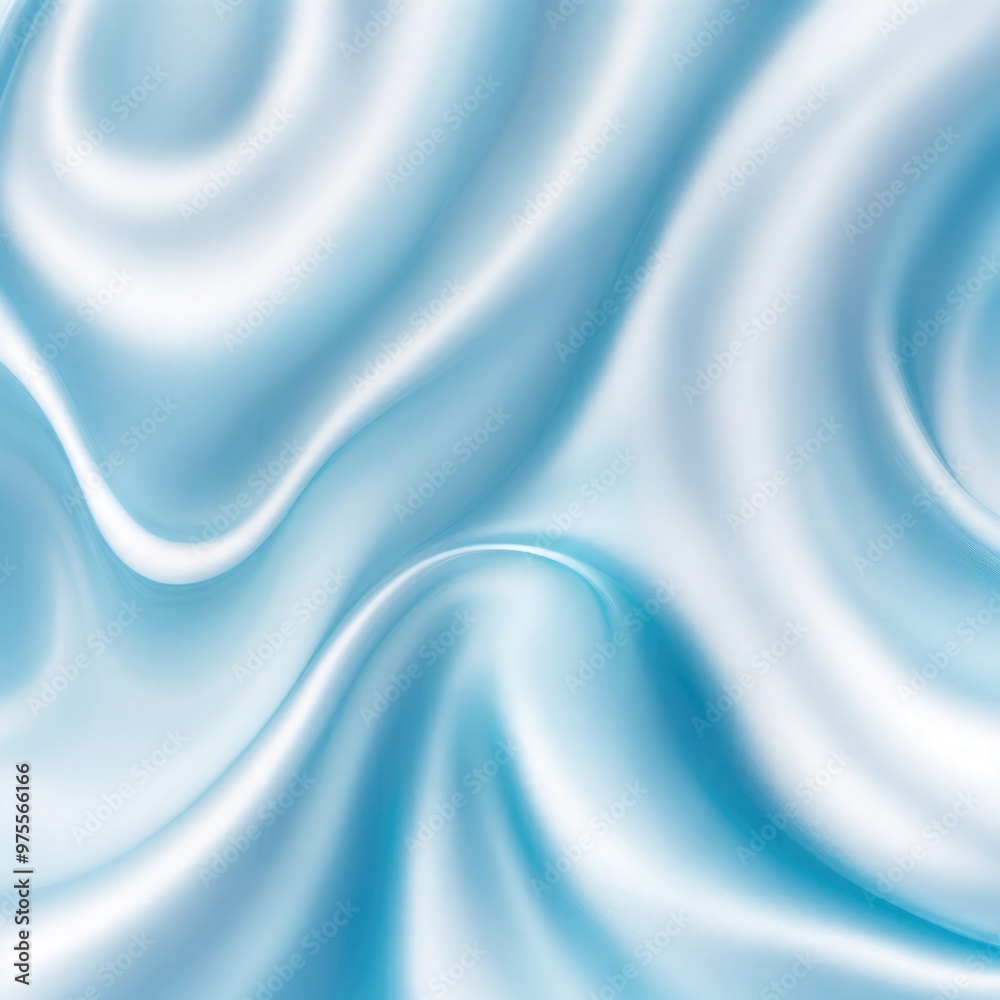 Soft Pastel Blue Shiny Satin Silk Swirl Texture Background