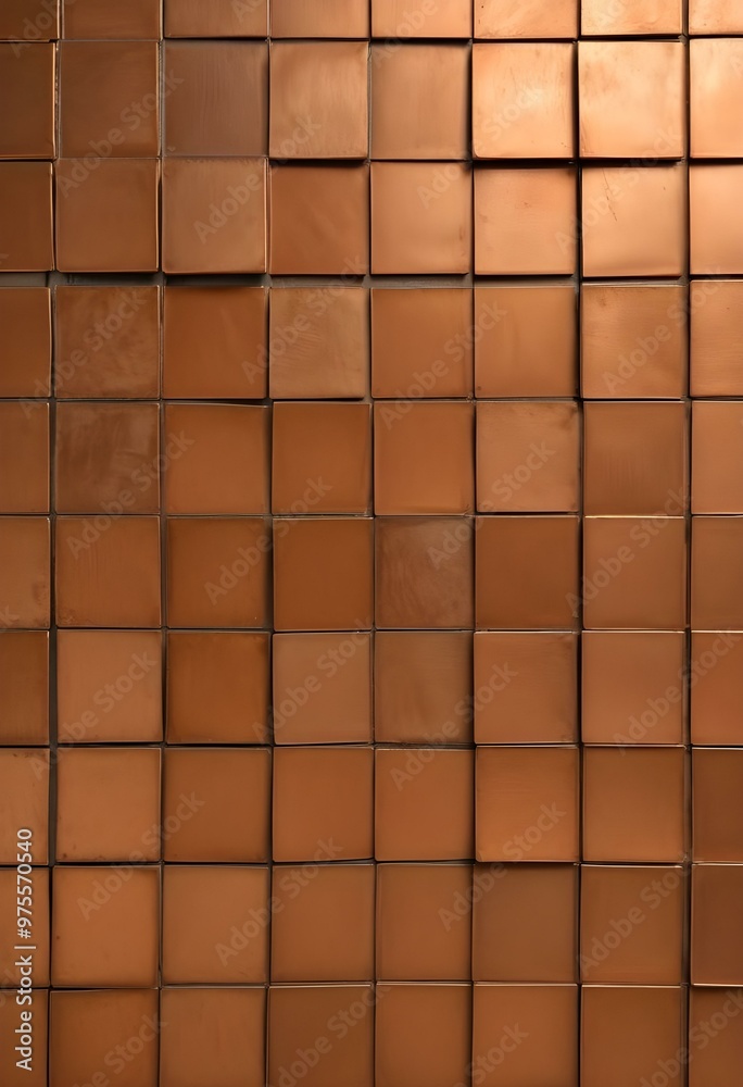 A macro shot of a squared pattern copper texture, revealing the metallic sheen and rich, warm tones of copper, with visible scratches and dimples that add character., close-up shot, short distance, pa A macro shot of a squared pattern copper texture, revealing the metallic sheen and rich, warm tones of copper, with visible scratches and dimples that add character., close-up shot, short distance, pa