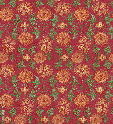 Foto Versatile Textile Fabric Print Collection Seamless Floral pattern, Geometric, and traditional Designs for Digital Printing on Fashion and Home Decor Fabrics
