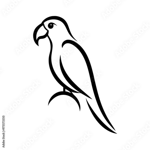 Parrot Vector Illustration SVG Design - Cricut Cut Files, Silhouette Graphics, Vector Clipart, Logo Icon, T-shirt Graphics, Decoration Vector, SVG Files for Crafting