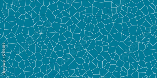 Blue abstract broken glass geometric retro tiles broken quartz seamless pattern isolated crystalize terrazzo vintage vector background.