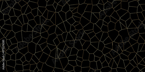 Black abstract broken glass crystalize isolated quartz geometric retro tiles seamless pattern terrazzo vintage vector background.