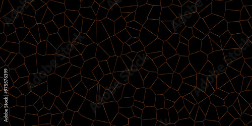 Black abstract broken glass crystalize isolated quartz geometric retro tiles seamless pattern terrazzo vintage vector background.