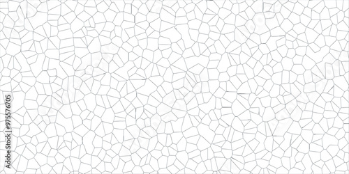 White abstract broken glass geometric retro tiles seamless patter crystalize isolated decorative quartz vintage background.