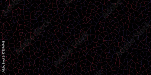 Black abstract broken glass geometric retro tiles seamless patter crystalize isolated decorative quartz vintage background.