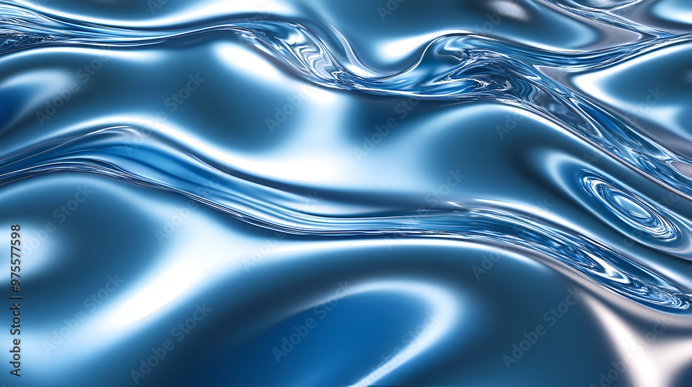The close up of a glossy metal surface in blue color with a soft focus, Rippled Clear Azure Water Background Under Midday Sunlight, abstract blue background with some smooth lines in it The close up of a glossy metal surface in blue color with a soft focus, Rippled Clear Azure Water Background Under Midday Sunlight, abstract blue background with some smooth lines in it