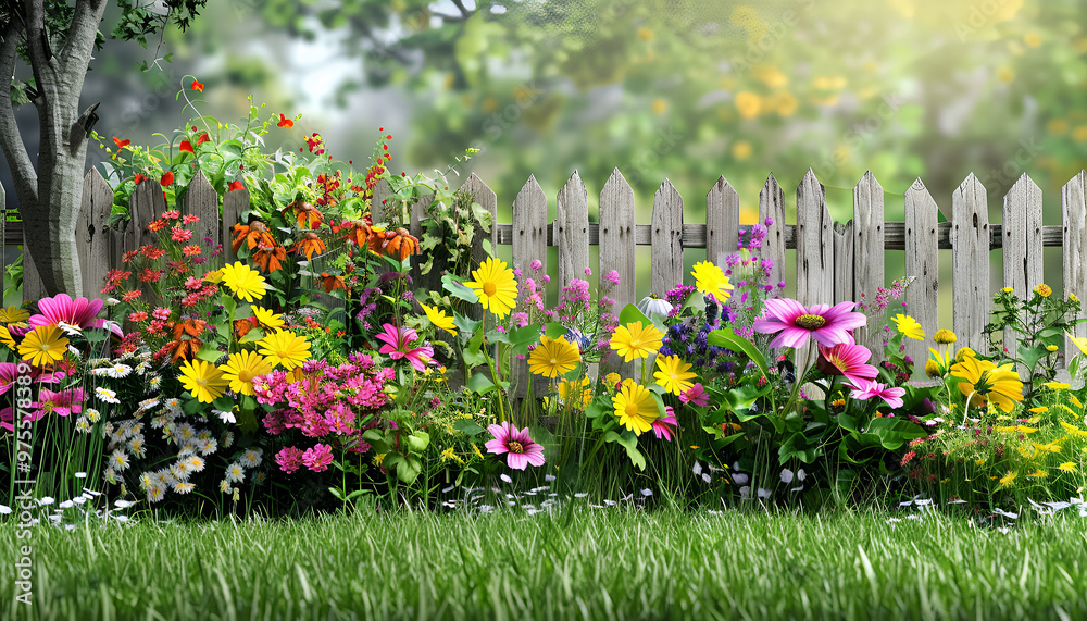Aesthetic path beautiful garden with flowers near the house. Aesthetic path beautiful garden with flowers near the house.