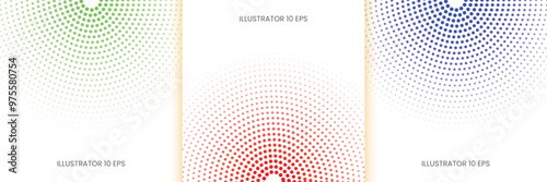abstract halftone white background set in three colors