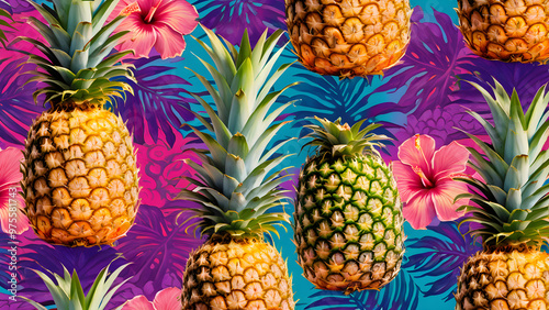 pineapple seamless pattern