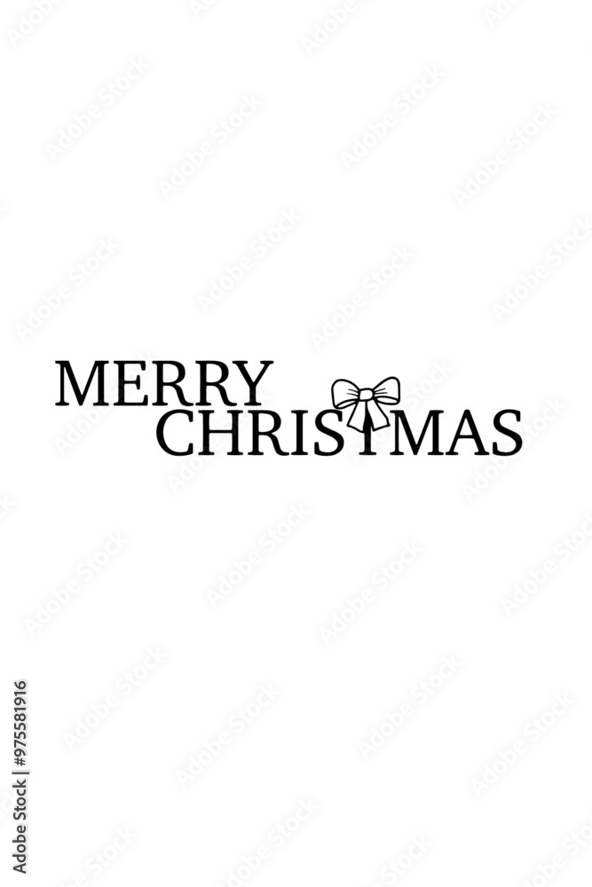 vector merry christmas text with gift knot vector merry christmas text with gift knot