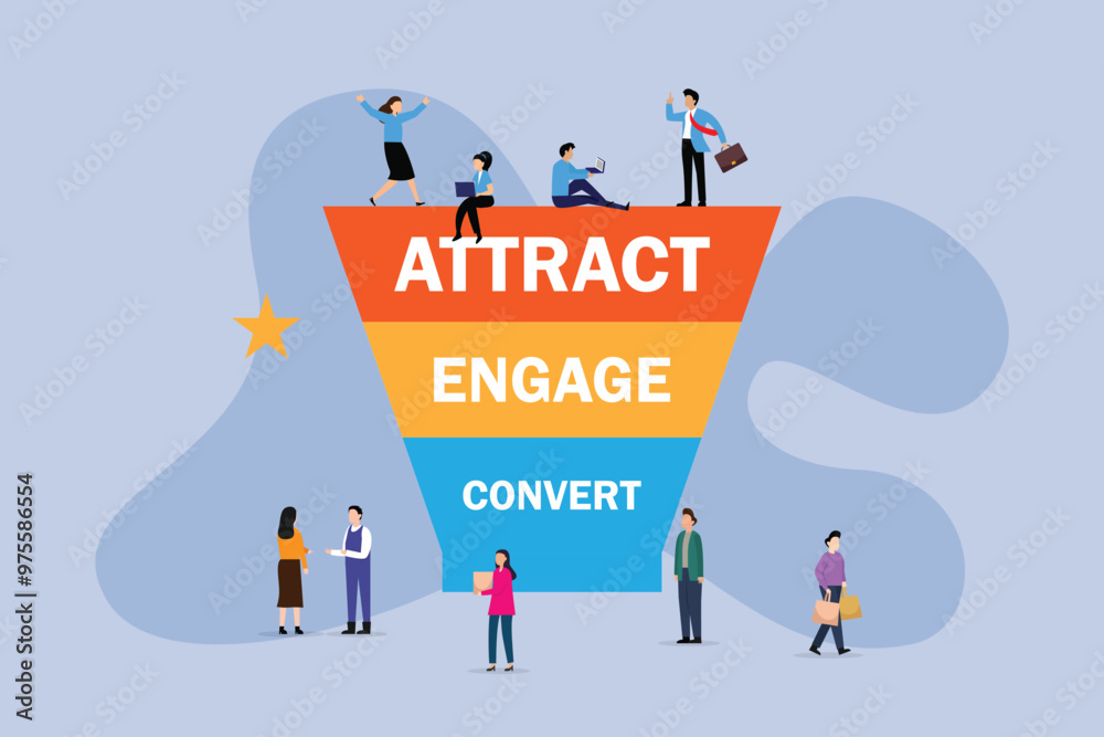 Naklejka premium CRO concept illustration. Conversion rate optimization business 2d flat vector illustrations