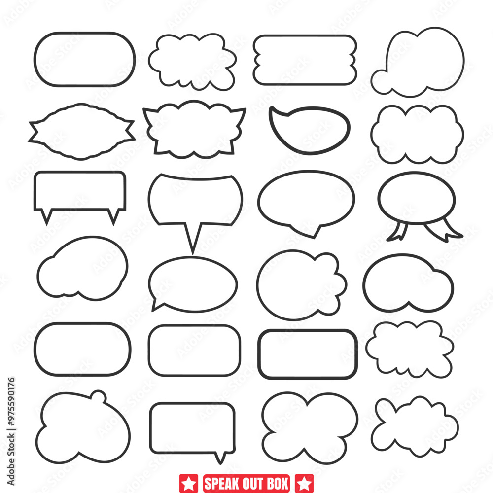 Talk Bubble Variety Pack Silhouettes for Dialogue Talk Bubble Variety Pack Silhouettes for Dialogue