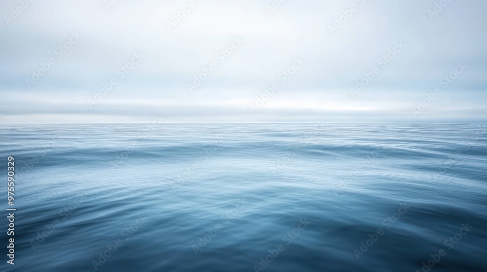 Calm Sea under a Cloudy Sky