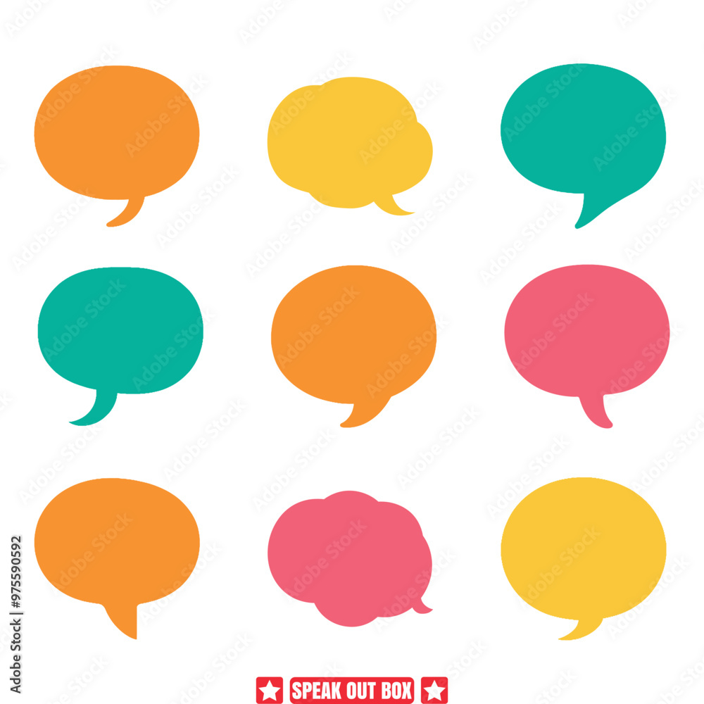Talkative Silhouette Set Speak Out Box Graphics Talkative Silhouette Set Speak Out Box Graphics