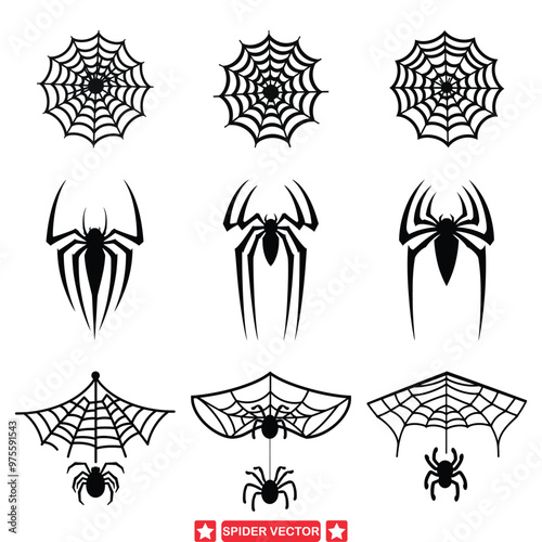 Eight Legged Wonders  Detailed Spider Vector Graphics Bundle