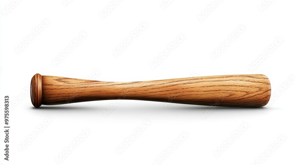 A close-up of a wooden bat showcasing its smooth surface and natural grain, perfect for sports and recreation-themed projects. A close-up of a wooden bat showcasing its smooth surface and natural grain, perfect for sports and recreation-themed projects.