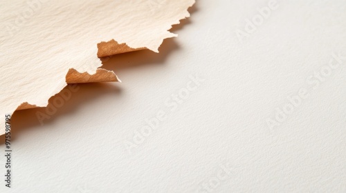 A close up of handmade paper with visible fibers and uneven texture, revealing the unique character of natural materials.