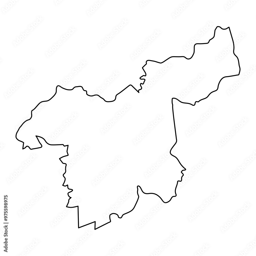 Obraz premium Saraburi province map, administrative division of Thailand. Vector illustration.