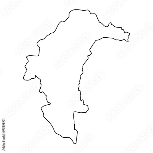 Yasothon province map, administrative division of Thailand. Vector illustration.