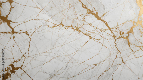 white marble with golden veins plate texture background