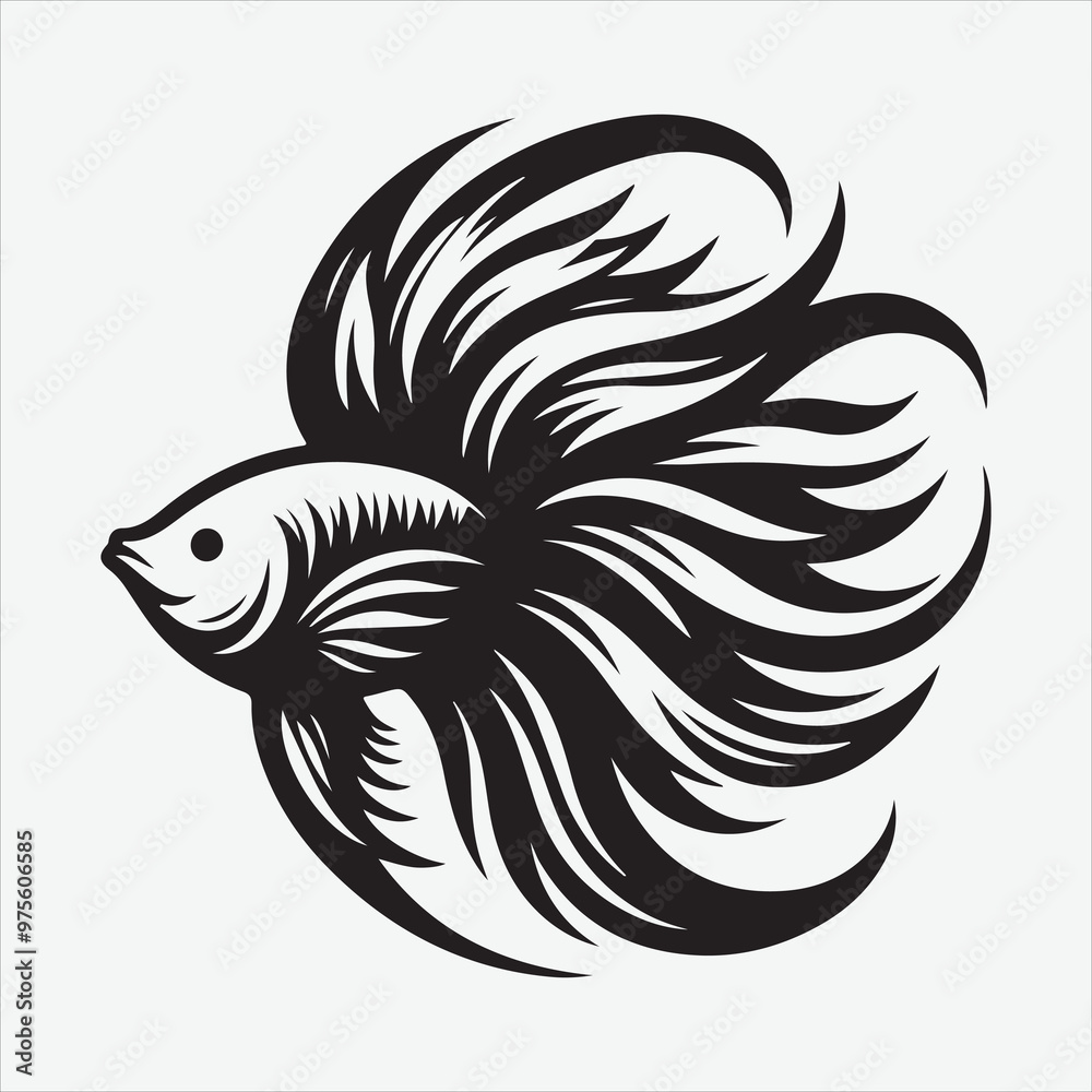 Fototapeta premium Angelfish vector design white illustrator