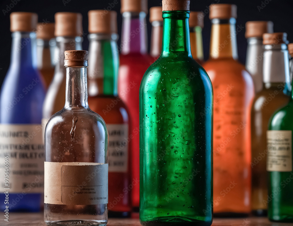 Set of glass bottles Set of glass bottles