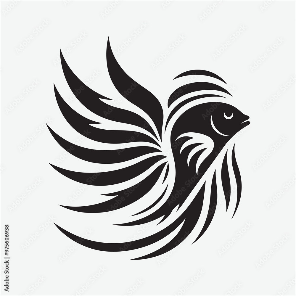 Obraz premium Angelfish vector design white illustrator