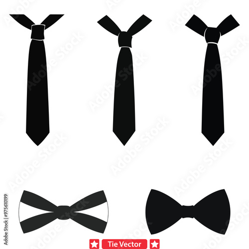 Sleek Tie Artwork Bundle  Versatile Elements for Designers