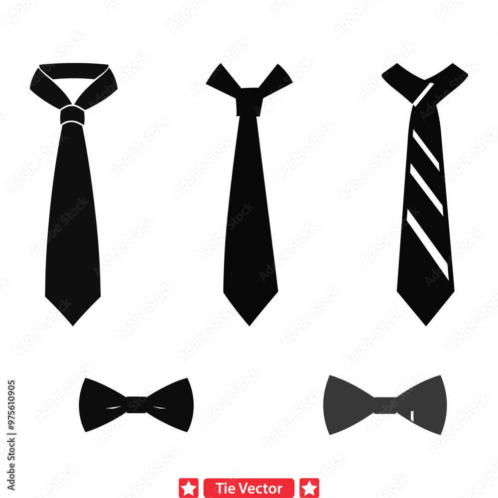 Contemporary Necktie Vector Pack Urban Style Elements Contemporary Necktie Vector Pack Urban Style Elements