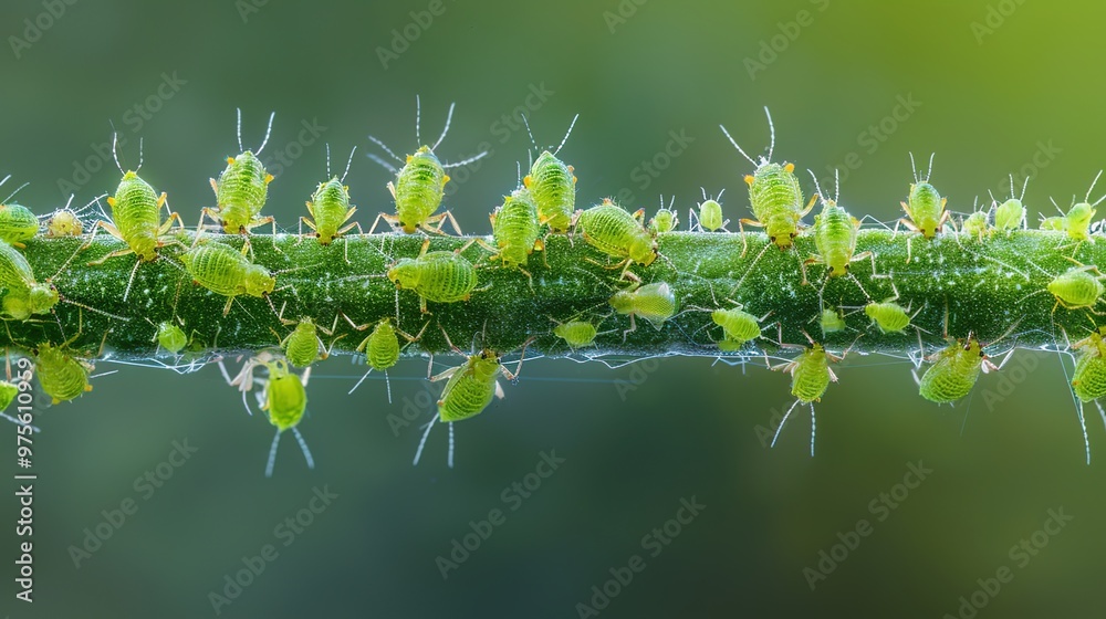 Naklejka premium aphids close up wallpaper