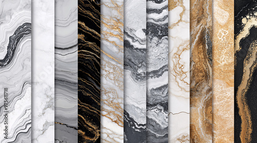 Marble Texture Set, Luxury Design Background