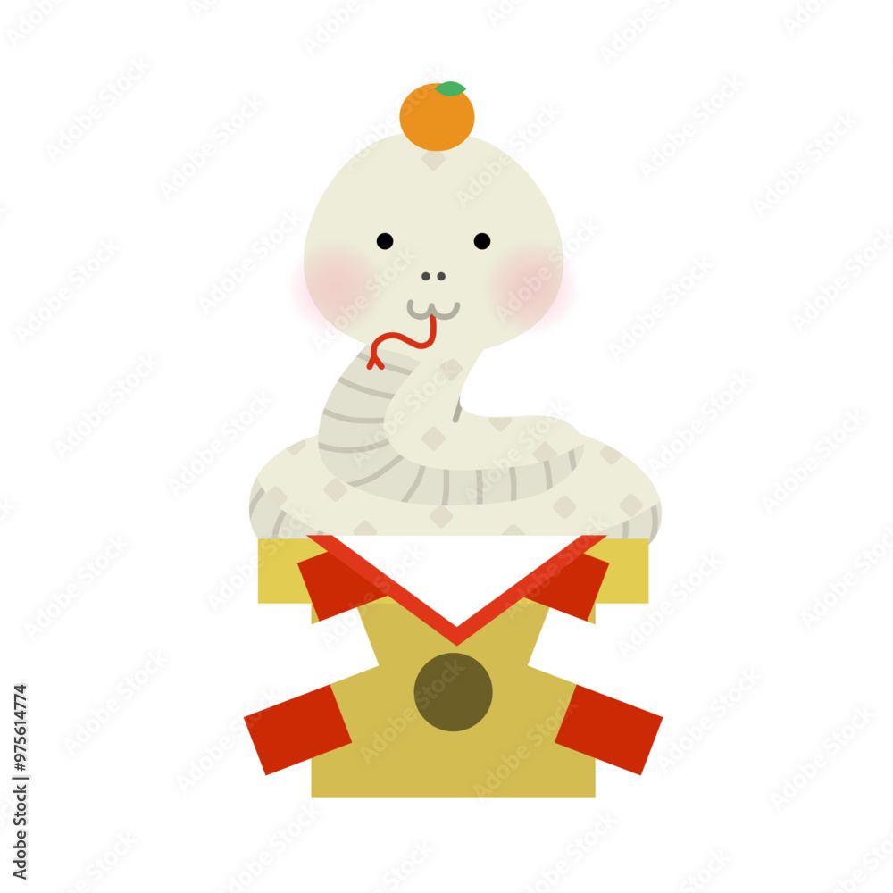 new-year_vector_snake-mochi new-year_vector_snake-mochi