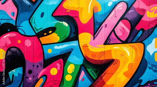 Wallpaper Mural Vibrant Graffiti Art Mural Display with Urban Motifs and Copy Space for Designers and Creatives Torontodigital.ca