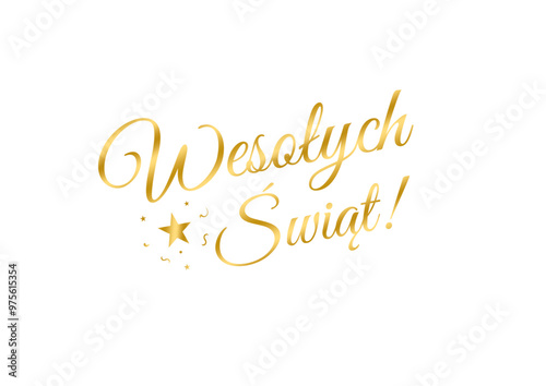 Obraz na płótnie Wesołych Świąt! - złoty styl, najładniejsze w sieci w salonie