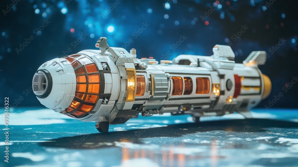 A DIY space exploration model kit, allowing enthusiasts to build miniature spacecraft and space stations, perfect for hobbyists and students.