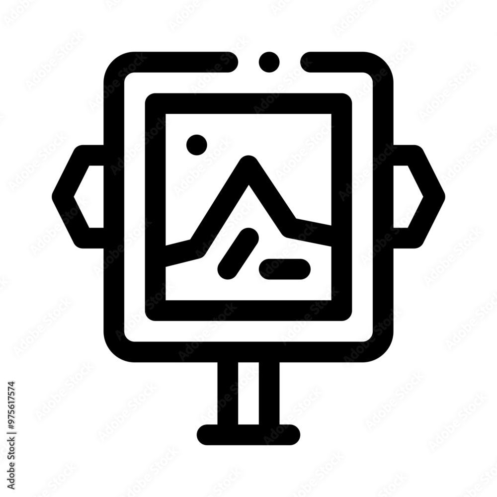 Trail Sign line icon Trail Sign line icon